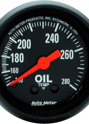 AUTO METER 2609 Z-Series Mechanical Oil Temperature Gauge