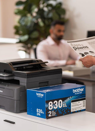Brother DCP-L2640DW Wireless Compact Monochrome Multi-Function Laser Printer with Copy and Scan, Duplex, Mobile, Black & White | Includes Refresh Subscription Trial(1), Works with Alexa