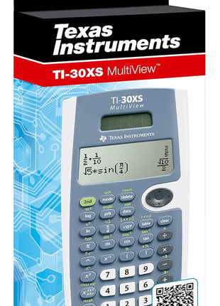 Texas Instruments TI-30XS MultiView School Calculator (up to 4-line display, solar and battery operated)