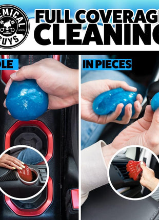 Chemical Guys Sticky Icky Car Cleaning Gel, Green Apple & Sweet Strawberry Scent - Detailing Kit, Car Dust Crevice Cleaner, Slime Auto Air Vent, Cleaning Putty For Keyboard Cleaner (2 Pack) - CJK1002