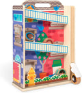 Melissa & Doug GO Tots Wooden Town House Tumble with 6 Disks - FSC Certified