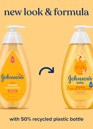 Johnson's Baby Shampoo with Tear-Free Formula, Shampoo for Baby's Delicate Scalp & Skin, Gently Washes Away Dirt & Germs, Paraben-, Phthalate-, Sulfate- & Dye-Free, 20.3 fl. oz