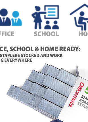 Officemate OIC Chisel Point Staples - 5000 Count, 20 Sheet Capacity, 1/4-Inch Leg Length, School Supplies and Office Supplies for Standard Stapler Applications