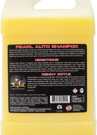 P&S Professional Detail Products Pearl Auto Shampoo – High-Foaming, pH-Balanced Car Wash Soap, Biodegradable, Safe for All Finishes, Lemon Scent, Foam Cannon & Bucket Wash - 1 Gallon