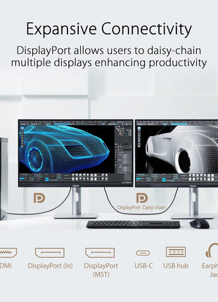 ASUS ProArt Display 27 inch 4K HDR Professional Monitor (PA279CRV) - IPS, UHD (3840 x 2160), 99% DCI-P3/Adobe RGB, ΔE < 2, Calman Verified, USB-C PD 96W, DisplayPort, Daisy-Chain, Ergonomic, 3yr Warranty