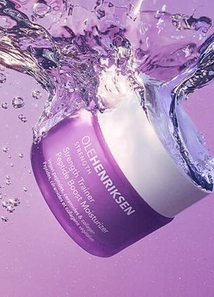 Ole Henriksen Strenth Trainer Peptide Boost Facial Moisturizer with ceramides and collagen Full Size UNBOXED 1.7 fluid ounces 50 milliliter Jar