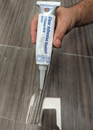 Permatex 80050 Clear RTV Silicone Adhesive Sealant, 3 oz
