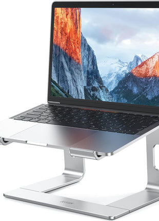 BESIGN LS03 Aluminum Laptop Stand, Ergonomic Detachable Computer Stand, Notebook Riser, Laptop Mount Compatible with Air, Pro, Dell, HP, Lenovo More 10-15.6" Laptops, Silver