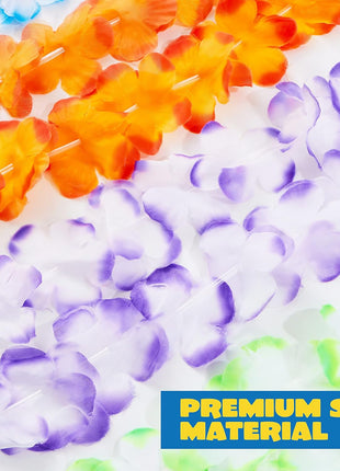 Joyin Toy 36 Counts Hawaiian Leis Bulk, Tropical Flower Lei Hawaiian Lei Beach Hawaii Luau Party Favors Decoration Birthday Party Supplies(3 Dozen)