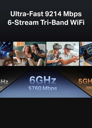 TP-Link Tri-Band BE9300 WiFi 7 Router (Archer BE550) – 6-Stream, Full 2.5G Ports, 6 Internal Antennas, Up to 2,000 sq. ft., EasyMesh Expansion, VPN