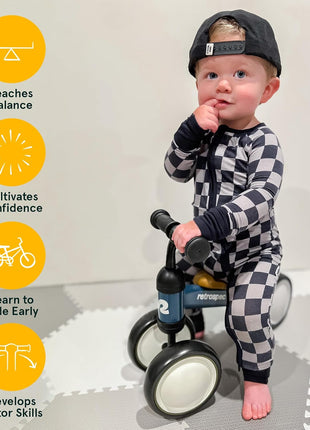 Retrospec Cricket Baby Balance Bike, 4-Wheel Ride-On Toy for Ages 12-24 Months – First Bike & Toddler Bike for 1 Year Old Boys & Girls, First Birthday Gift