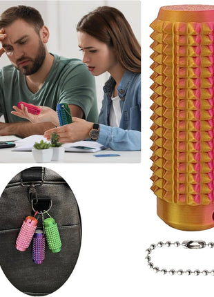 2Pcs Little Ouchies Fidget, Pain Stim Fidget Keychain, Spiky Fidget Toys | Portable Stim Tool, Pocket Mini 3D Printed Keychain, Spiky Grippie Stim Sensory Toys, Anxiety Relief Gifts for Kids