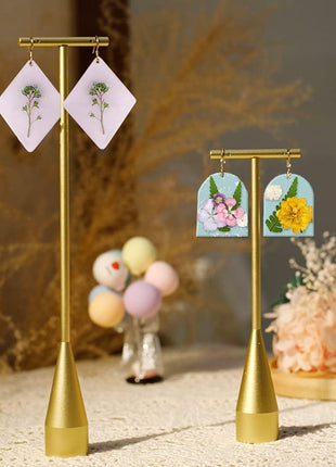 ResinWorld Earrings Molds with Varieties of Shapes and Sizes, 171Pcs Resin Jewelry Making Kit, Stud Dangle Drop Earrings Resin Molds with Hole