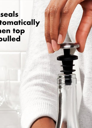 OXO SteeL Leakproof Expanding Wine Stopper (2 Pack)