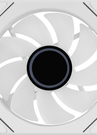 AeroCool Phantom M-3 Reverse Infinity Mirror ARGB Fan, for PC Case, 120mm, PWM 500-1800 RPM, Hydraulic Bearing, Eight Shock-Absorbing Pads, Liquid and Air Cooler, White