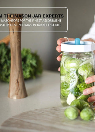 Masontops Pickle Pipes   Airlock Fermentation Lids   Fermentation Kit For Wide Mouth Mason Jar Sauerkraut & Pickle Kit   Fermentation Jar Not Included