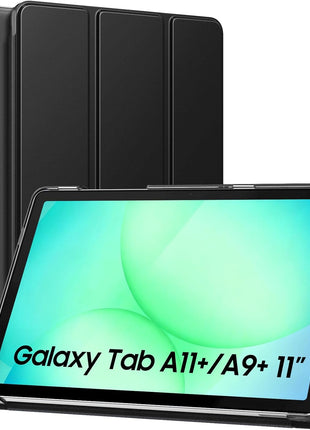 MoKo Case for Galaxy Tab A9+/A9 Plus 11 inch 2023, Slim Stand Protective Smart Cover with Hard PC Translucent Back Shell for Tab A9 Plus Tablet (SM-X210/X216/X218), Auto Wake/Sleep, Black