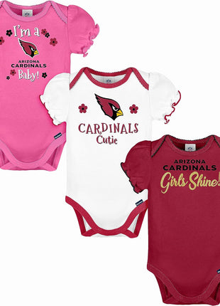 Gerber NFL Baby-Girls NFL Team 3 Pack Short Sleeve Onesie Bodysuit
