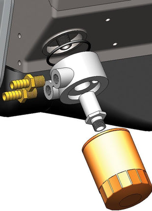 Derale 15502 Aluminum/Copper Universal Engine Oil Cooler Kit, Sandwich Adapter
