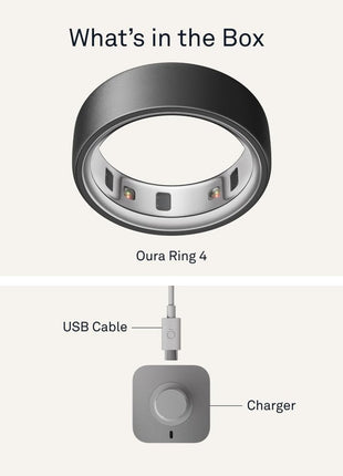 OURA Ring 4 Smart Ring - Stealth - Size 9