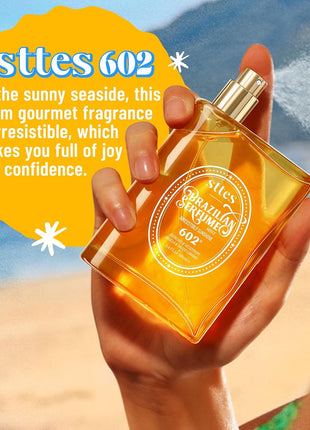 Sttes Perfume 602# (Irresistible Sunshine) - Eau de Perfume 100ml (3.4fl oz) Vanilla Gourmet Tune (Caramel Vanilla Flavor)