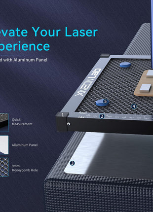 Honeycomb Laser Bed - 500 × 500 × 22mm Working Table with Aluminum Panel for XTool D1 /D1 Pro and Most Engraver Cutting Machine,Engraver Machine Accessories for Smooth Cut