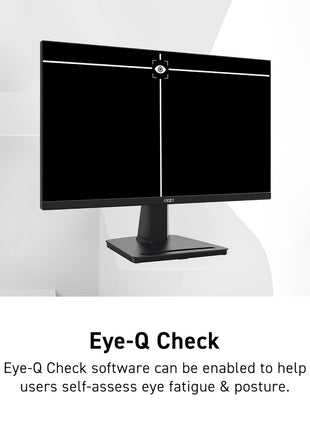 msi PRO MP225V, 22-inch, 1920 x 1080 (FHD) Computer Monitor, 100Hz, Adaptive-Synch, HDMI, Video Port, Low Blue Light, Eye-Q Check, VESA Mountable, Tilt, 1ms, Black