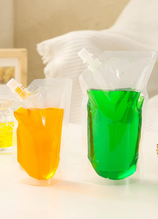 OHMAXHO Alcohol Pouches for Liquor,Reusable Drink Pouches for Adults Alcohol Drinking Flasks,Concealable Plastic Liquor Bags with Funnel,Plastic Travel Flasks (8OZ4 + 16OZ4)