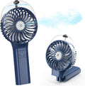 Portable Handheld Misting Fan, Nano-Mist Humidifier for Skincare & Makeup, 180° Foldable Desk Fan, Rechargeable Water Spray Fan for Disney Beach Cruise Essentials, Summer Gifts for Women Man Girls