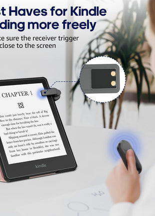 DATAFY Remote Control Page Turner for Kindle Paperwhite Oasis Kobo eReaders, Camera Camcorder Remote Controls, Page Turner Clicker for ipad Tablets Reading Novels with Wrist Strap Storage Bag