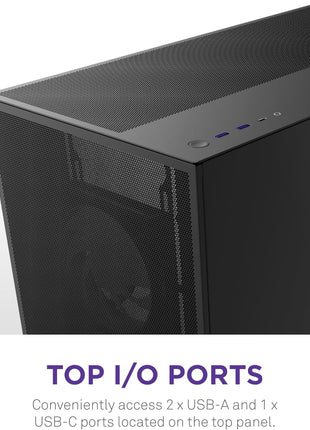 NZXT H7 Flow RGB - Mid-Tower ATX Airflow PC Case - Black | Airflow ATX build with pre-installed 360mm RGB fan unit. Bottom GPU cooling and CAM-ready lighting out of the box.