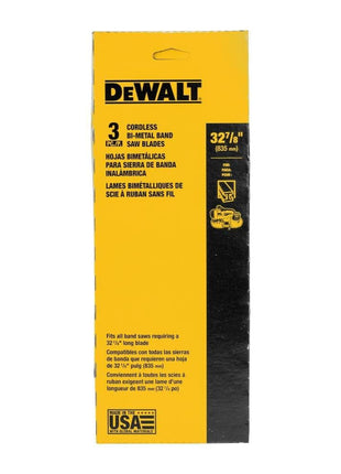 DEWALT Portable Band Saw Blade, 32-7/8-Inch, .020-Inch, 18 TPI, 3-Pack (DW3983C)