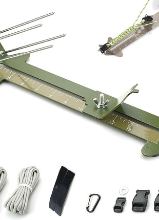 Paracord Jig Tools Bracelet Making Kit Accessories Adjustable Paracord Jig Kit with 2 Cords and 3 Buckles Bracelet Adjustable Length 4 inch to 13 inch (Army Green)