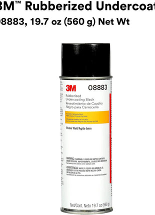 3M Rubberized Undercoating Aerosol Spray, 08883, 19.7 oz, Textured Finish, Anti-Corrosive, Multi-Purpose for Automotive Cars, Trucks, and Recreational Vehicles Black