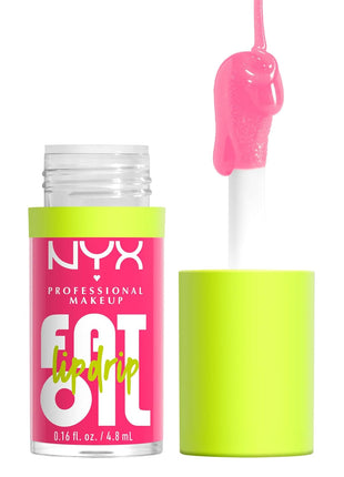 NYX PROFESSIONAL MAKEUP Fat Oil Lip Drip, Moisturizing Lip Oil Gloss, Vegan Tinted Formula, Up to 12 HR Hydration - Missed Call (Sheer Pink)