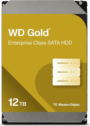 Western Digital 12TB WD Gold Enterprise Class Internal Hard Drive - 7200 RPM Class, SATA 6 Gb/s, 512 MB Cache, 3.5 inch - WD122KRYZ