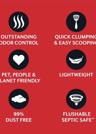 WORLD'S BEST CAT LITTER Multiple Cat Unscented, 15-Pounds - Natural Ingredients, Quick Clumping, Flushable, 99% Dust Free & Made in USA - Long-Lasting Odor Control & Easy Scooping