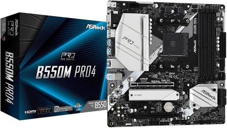 ASRock B550M PRO4 Supports 3rd Gen AMD AM4 RyzenTM / Future AMD RyzenTM Processors Motherboard