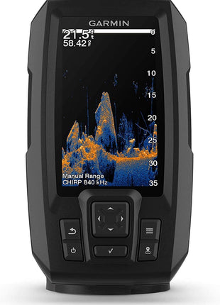 Garmin Striker Vivid 4cv Bundle with Transducer and Protective Cover, 4-inch Color Fishfinder, Vivid Scanning Sonar Color Palettes 010-02550-00
