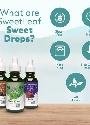 SweetLeaf Sweet Drops Liquid Stevia Sweetener, Stevia Clear, 4 oz