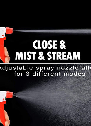 JohnBee Empty Spray Bottles (16oz/2Pack) - Adjustable Spray Bottles for Cleaning Solutions - No Leak and Clog - HDPE spray bottle For Plants, Pet, Vinegar, BBQ, and Rubbing Alcohol