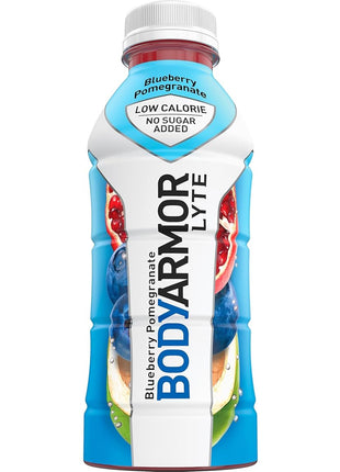 BODYARMOR LYTE Sports Drink Low-Calorie Sports Beverage, Blueberry Pomegranate, Coconut Water Hydration, Natural Flavors With Vitamins, Potassium-Packed Electrolytes, Perfect For Athletes, 16 Fl Oz (Pack of 12)