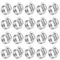 LOKMAN 20 Pack Stainless Steel Hose Clamp Adjustable 3/8'' - 5/8'' (10-16mm) Worm Gear Hose Clamp, Metal Fuel Line Pipe Clamp for Plumbing, Automotive And Mechanical Application