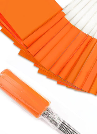 Zozen 50Pack Fluorescent Orange Marking Flags, Writable/15x4x5 Inch, Yard Flags for Lawn & Irrigation & Landscape & Sprinkler & Survey & Dog Training.