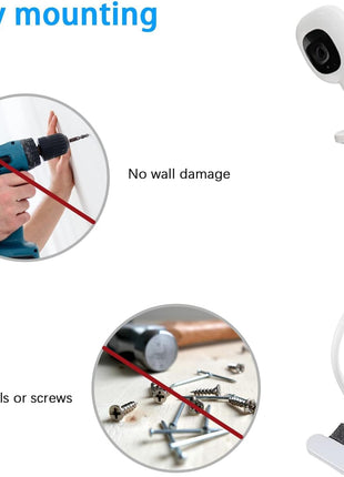 Flexible Baby Monitor Mount for Nanit Pro Smart Baby Monitor & Flex Stand |No Tools, No Wall Damage, Portable with 360° Angle Adjustment (clamp)