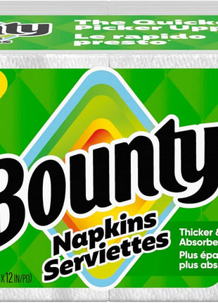Bounty Quilted Napkins 1 Ply 12 1/10 x 12 White 200/Pack (96595PK)