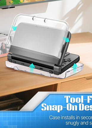 TNP Case Compatible with New Nintendo 3DS XL LL 2015 - Ultra Clear Crystal Transparent Hard Shell Protective Case Cover Skin for New Nintendo 3DS XL / 3DS LL 2015