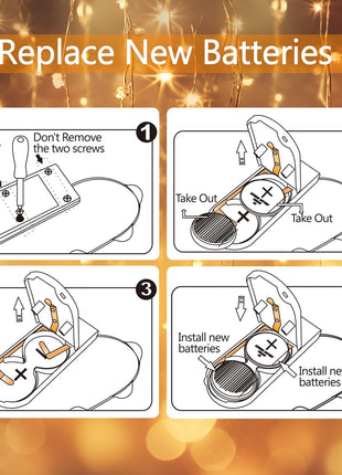 6 Pack Fairy Lights Battery Operated with Timer 2PCS Remote - 6.5ft 20LED Warm White Twinkle Lights Waterproof Silver Wire Fireflies Lights DIY Mason Jar Wedding Party Christmas Centerpiece Table Deco