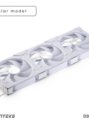 Phanteks D30-140 DRGB PWM Fan 3Pack, Premium D-RGB Performance Fans, ARGB/DRGB Lighting, Daisy-Chain Fan Linking System, 3Pack (White)