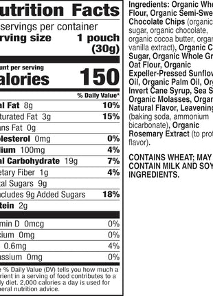 Annie's Organic Chocolate Chip Cookie Bites, 10 Pouches, 10.5 oz